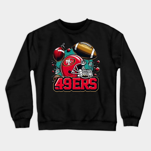 San Francisco 49ers Crewneck Sweatshirt by DarkWave